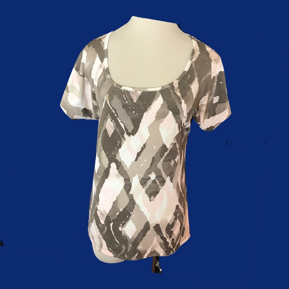 Short sleeve Beige/Pink Top -XS